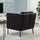 EKERÖ armchair, Bomstad black, 57x75x73 cm