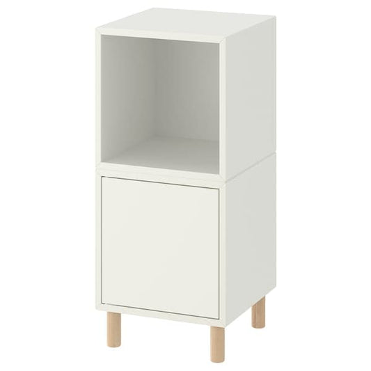 Ikea EKET - Cabinet combination with legs, white/wood, 35x35x80 cm