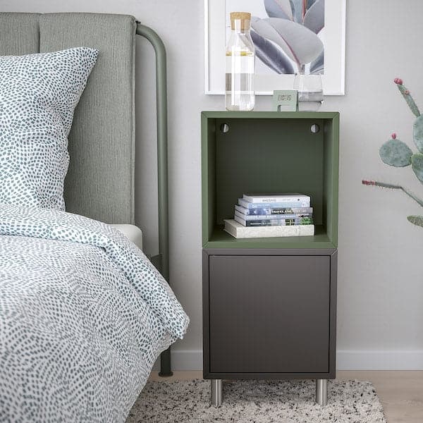 EKET - Combinazione di mobili con gambe, grigio scuro grigio-verde/metallo, - Premium  from Ikea - Just €104.99! Shop now at Maltashopper.com