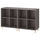EKET - EKET Cabinet combination with legs, dark grey/wood, 140x35x80 cm