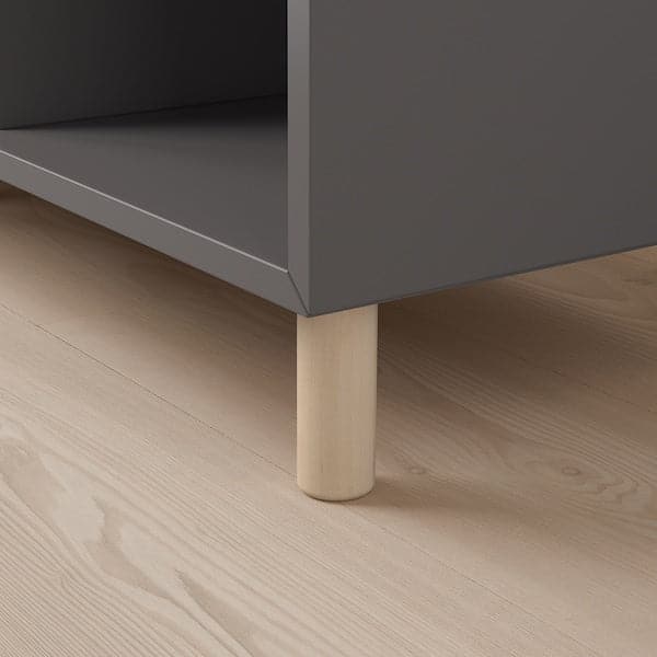 Ikea EKET - Cabinet combination with legs, dark grey/wood, 140x35x80 cm