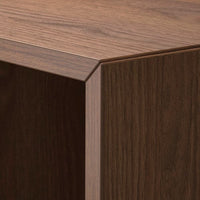 EKET - Cabinet combination with feet, white/walnut effect, 105x35x107 cm - best price from Maltashopper.com 49490342