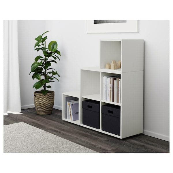 EKET - Cabinet combination with feet, white, 105x35x107 cm - best price from Maltashopper.com 09189200