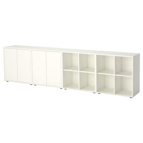 EKET - Cabinet combination with feet, white, 280x35x72 cm