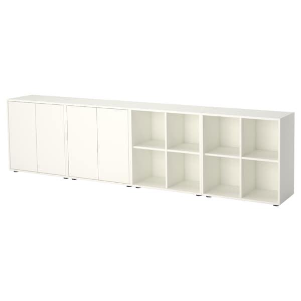 EKET - Cabinet combination with feet, white, 280x35x72 cm