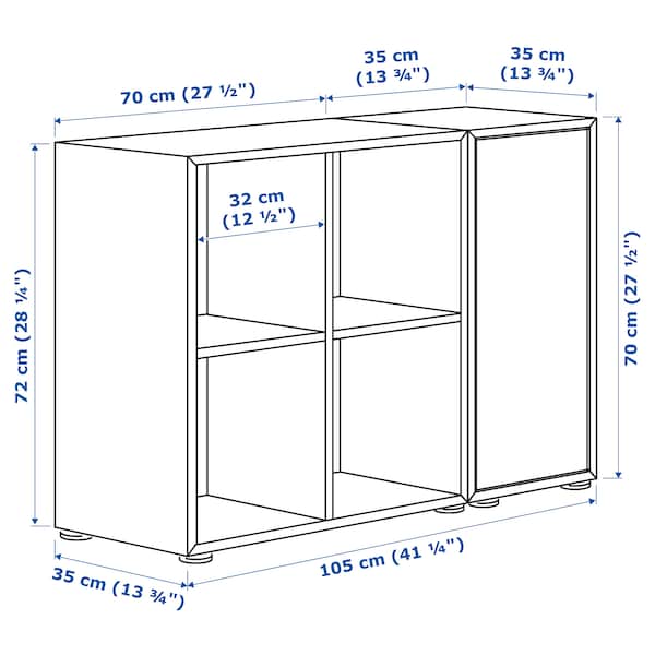 Ikea EKET - Cabinet combination with feet, white, 105x35x72 cm