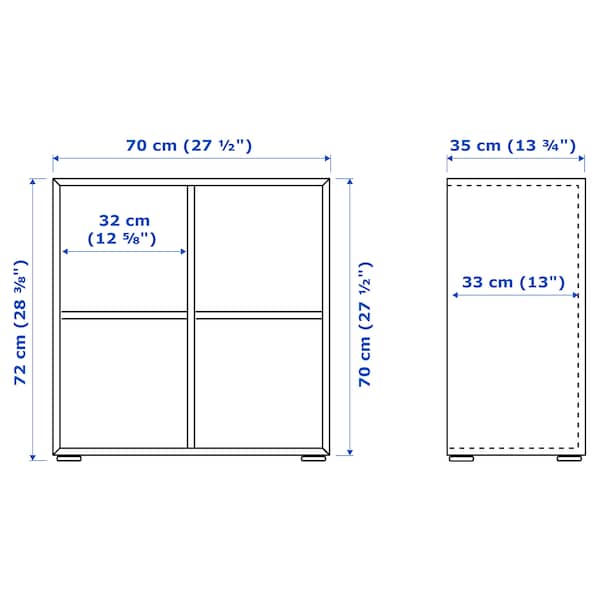 Ikea EKET - Cabinet combination with feet, white, 70x35x72 cm