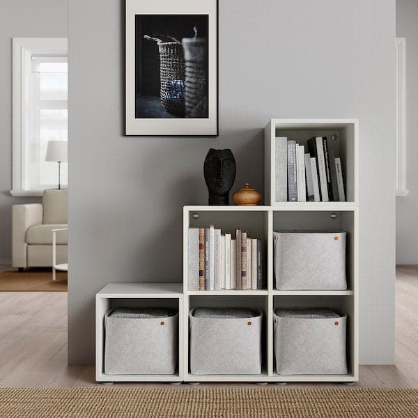 EKET - Cabinet combination with feet, white, 105x35x107 cm - best price from Maltashopper.com 09189200