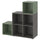 EKET - EKET Cabinet combination with feet, dark grey/grey-green, 105x35x107 cm