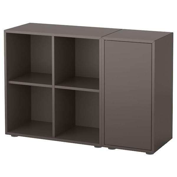 EKET - Cabinet combination with feet, dark grey, 105x35x72 cm - best price from Maltashopper.com 69190936