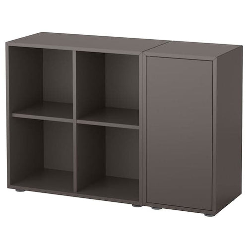 EKET - Cabinet combination with feet, dark grey, 105x35x72 cm