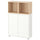 EKET - EKET Cabinet combination with feet, white/white stained oak effect, 70x35x107 cm