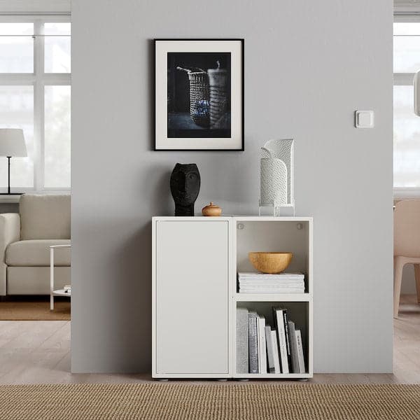 EKET - Cabinet combination with feet, white, 70x35x72 cm