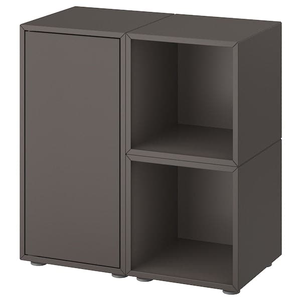 EKET - Cabinet combination with feet, dark grey, 70x35x72 cm - best price from Maltashopper.com 19494469