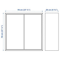 EKET - Wall-mounted cabinet combination, white/light grey-blue, 175x35x70 cm - best price from Maltashopper.com 79521667
