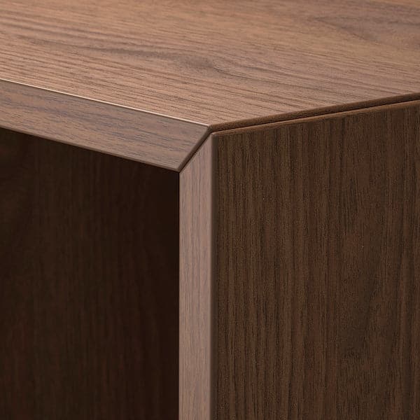 EKET - Wall-mounted cabinet combination, white/walnut effect, 175x35x70 cm - best price from Maltashopper.com 69490317