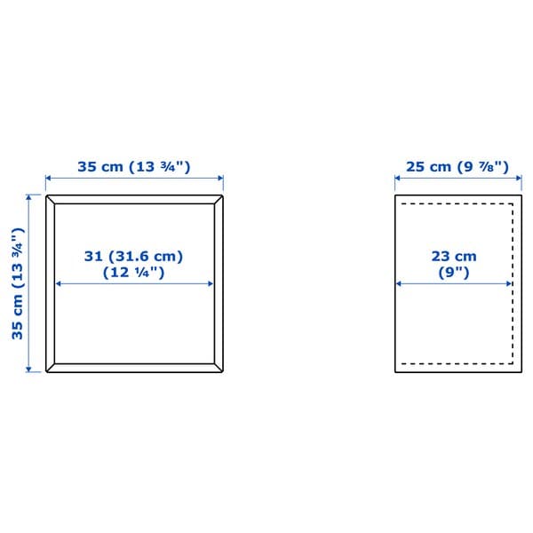 Ikea EKET - Wall-mounted storage combination, white/pale yellow, 105x35x70 cm