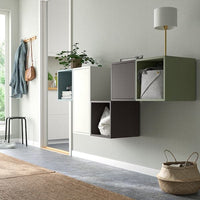 EKET - Wall-mounted cabinet combination, white/multicolour, 175x35x70 cm - best price from Maltashopper.com 29521679