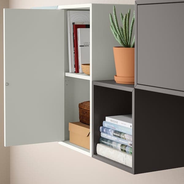 EKET - Wall-mounted cabinet combination, white/multicolour, 175x35x70 cm - best price from Maltashopper.com 09521675