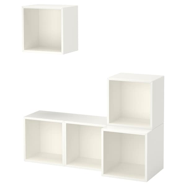 EKET - Wall-mounted cabinet combination, white, 105x35x120 cm - best price from Maltashopper.com 09188842