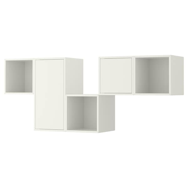 EKET - Wall-mounted cabinet combination, white, 175x35x70 cm - best price from Maltashopper.com 69284647