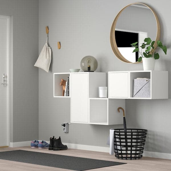 Ikea EKET - Wall-mounted cabinet combination, white, 175x35x70 cm