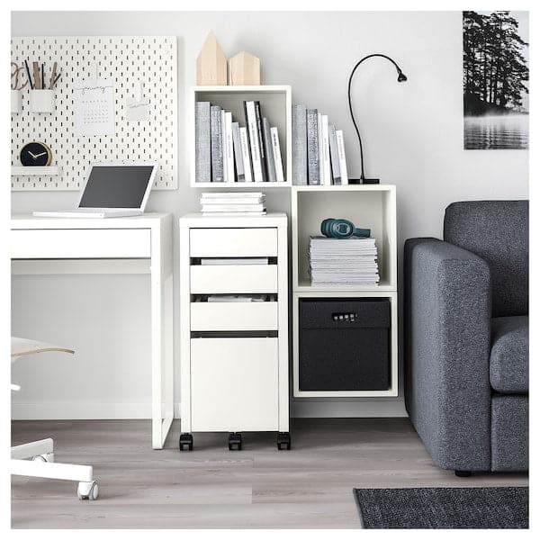 EKET - Wall-mounted cabinet combination, white, 105x35x70 cm - best price from Maltashopper.com 29286281