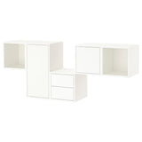 EKET wall-mounted cabinet combination, white, 175x35x70 cm