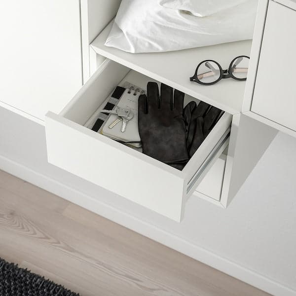 EKET - Wall-mounted cabinet combination, white, 175x35x70 cm - best price from Maltashopper.com 59329397