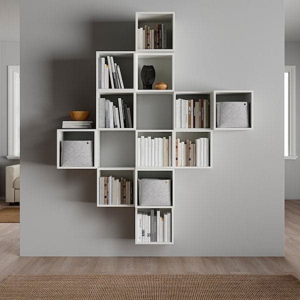 EKET - Wall-mounted cabinet combination, white, 175x35x210 cm - best price from Maltashopper.com 59189033