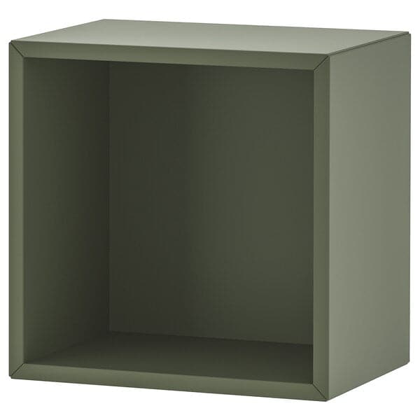 Ikea EKET - Wall-mounted cabinet combination, walnut effect/white grey-green, 80x35x210 cm