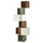 EKET - EKET Wall-mounted cabinet combination, walnut effect/white grey-green, 80x35x210 cm