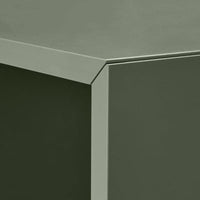 EKET - Wall-mounted cabinet combination, walnut effect/white grey-green, 80x35x210 cm - best price from Maltashopper.com 89521681