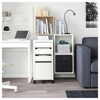 EKET - Wall-mounted cabinet combination, white stained oak effect/white, 105x35x70 cm - best price from Maltashopper.com 39286351
