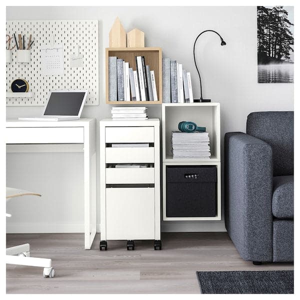Ikea EKET - Wall-mounted cabinet combination, white stained oak effect/white, 105x35x70 cm