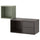 EKET wall-mounted storage combination, dark grey/grey-green, 105x35x70 cm