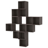 EKET wall-mounted cabinet combination, dark grey, 175x35x210 cm