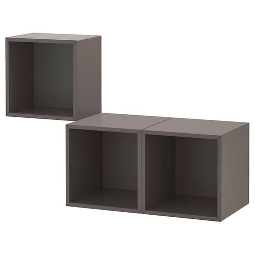 EKET - Wall-mounted cabinet combination, dark grey, 105x35x70 cm