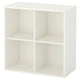 EKET cabinet with 4 compartments, white, 70x35x70 cm