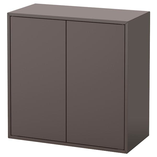 EKET - Cabinet w 2 doors and 1 shelf, dark grey, 70x35x70 cm - best price from Maltashopper.com 20344921