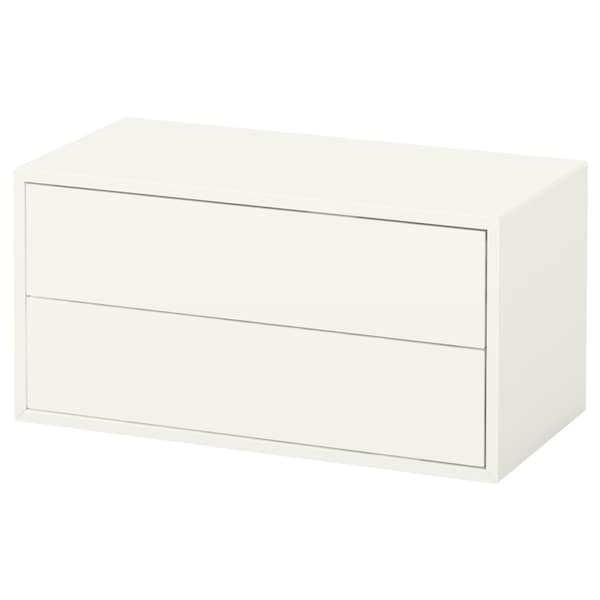 EKET - Cabinet with 2 drawers, white, 70x35x35 cm