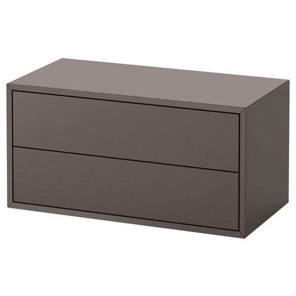 Ikea EKET - Cabinet with 2 drawers, dark grey, 70x35x35 cm