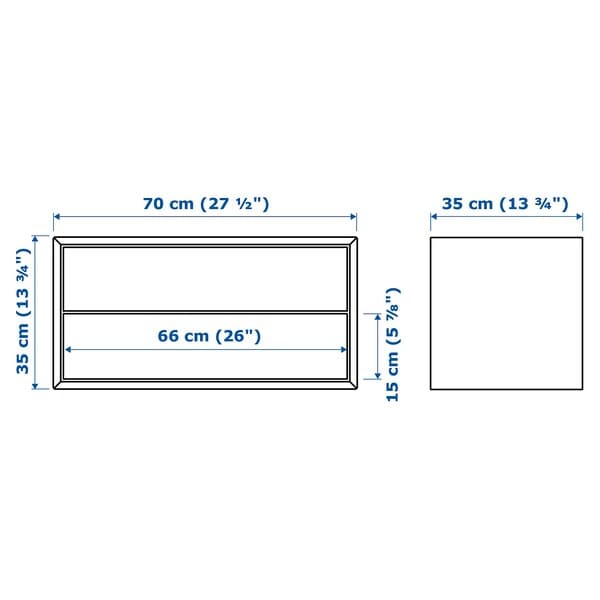 EKET - Cabinet with 2 drawers, dark grey, 70x35x35 cm - best price from Maltashopper.com 80344923