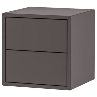 EKET - Wall cabinet with 2 drawers, dark grey, 35x35x35 cm - best price from Maltashopper.com 39329384
