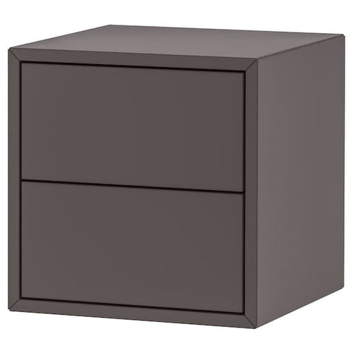 EKET - Wall cabinet with 2 drawers, dark grey, 35x35x35 cm