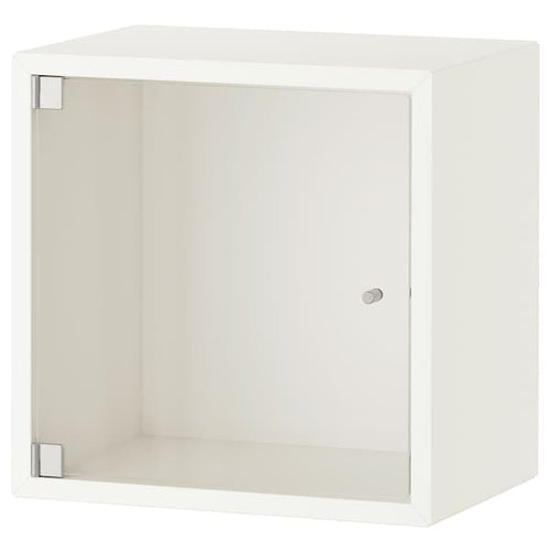 EKET - Wall cabinet with glass door, white, 35x25x35 cm