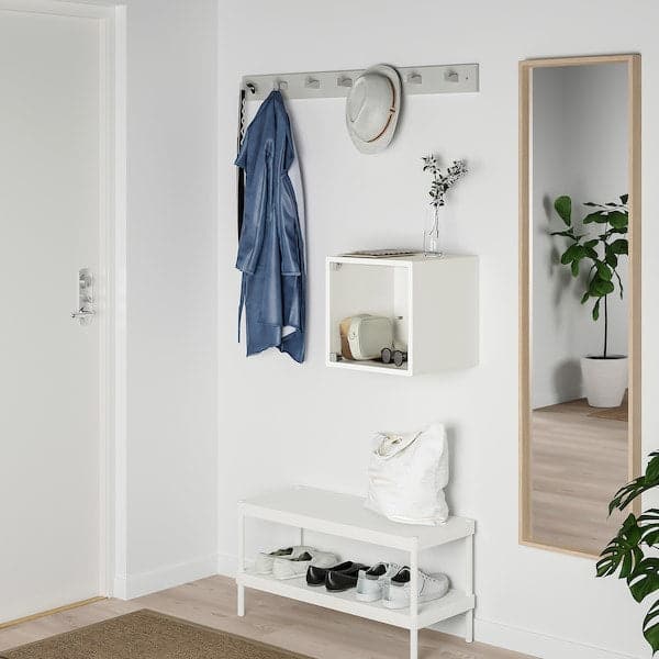 EKET - Wall cabinet with glass door, white, 35x35x35 cm - best price from Maltashopper.com 59336374