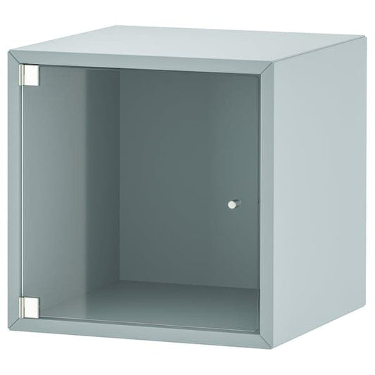 Ikea EKET - Wall cabinet with glass door, light grey-blue, 35x35x35 cm
