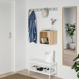 EKET wall cabinet with glass door, white stained oak effect, 35x35x35 cm