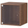 EKET - EKET Wall cabinet with glass door, brown walnut effect, 35x35x35 cm